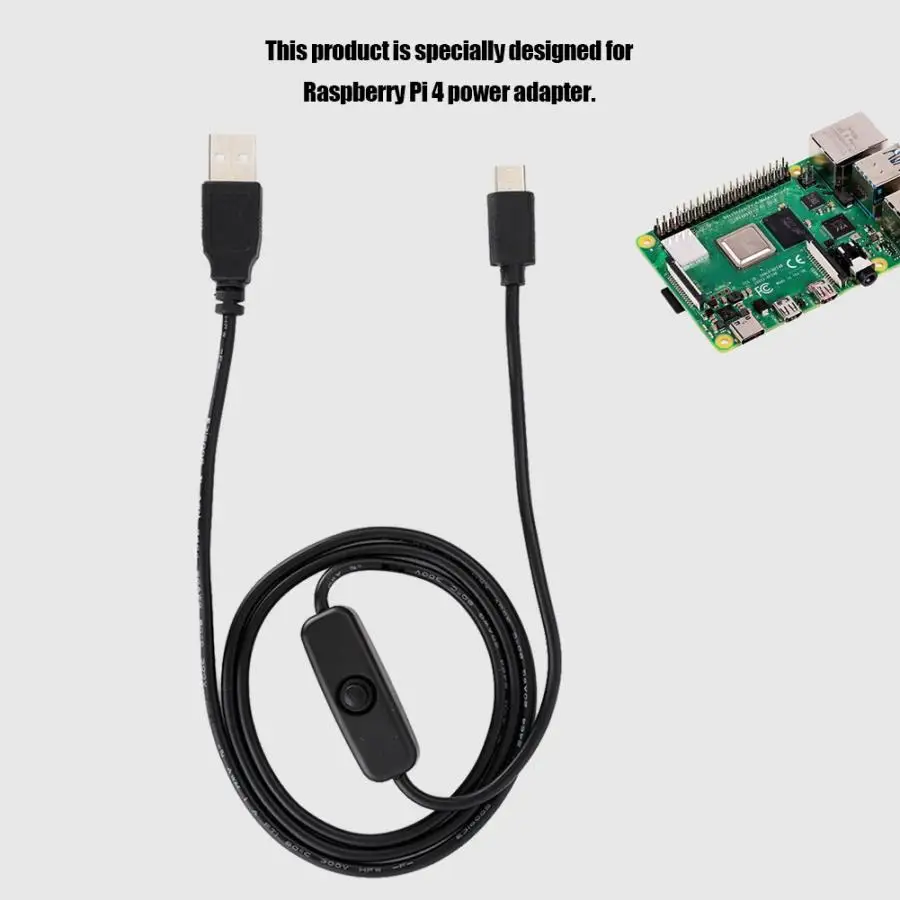 Для Raspberry Pi 4 type-C адаптер зарядного устройства Соединительный кабель с