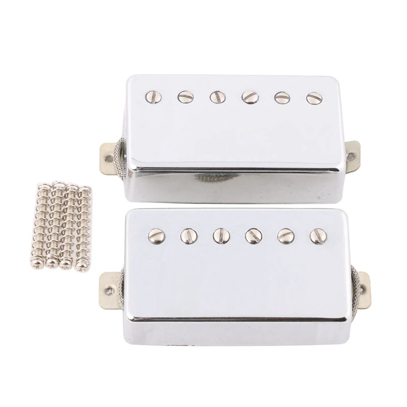 

Набор из 2 электрогитар Humbucker Пикап шеи мост Пикапы Для LP аксессуары для гитары хром