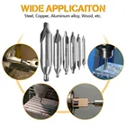 6 шт комбинированный центр сверла из быстрорежущей стали для конических бит токарный станок мельница снасти Набор инструментов Набор комбинированных центровочные сверла набор зенковок отверстие инструменты