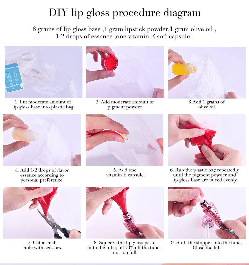 200 мл блеск для губ базовое масло самостоятельного изготовления блеска сырье