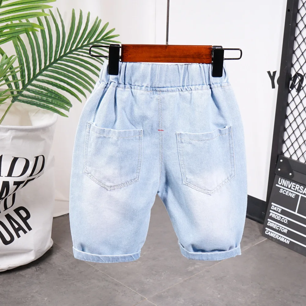 Джинсовые шорты для мальчиков летние детские модные джинсовые Мягкие хлопковые