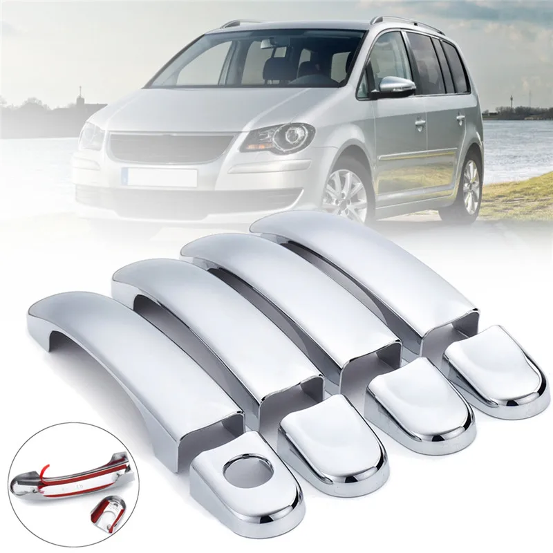 8 шт./компл. ABS хромированные покрытия для дверных ручек Накладка VW Touran/Caddy/Multivan 2003