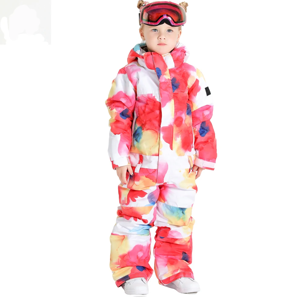 Детский лыжный костюм SMN цельный водонепроницаемый для девочек зимняя уличная