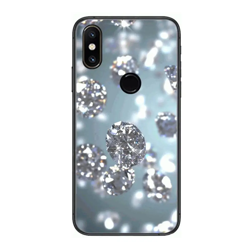 

Shiny Diamond Girl's style Phone Case For xiaomi M2 C3 X3 F2 Lite NFC 6 5 x Poco k30 Pro Anime Black Cover Silicone Back Pretty
