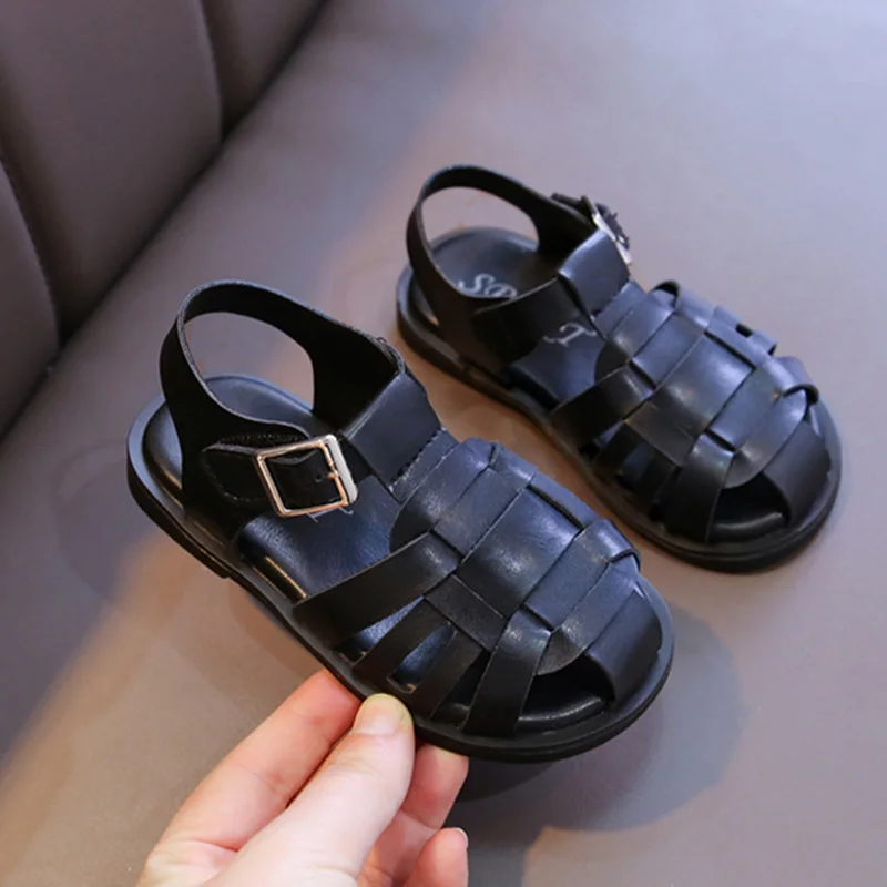 Сандалии для девочек летние уличные мягкие резиновые сандалии с перекрестными