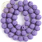 Натуральный камень, фиолетовый Круглые бусины из гематита для изготовления ювелирных изделий, рукоделие, бусины из вулканических минералов, браслет сделай сам 4-10 мм