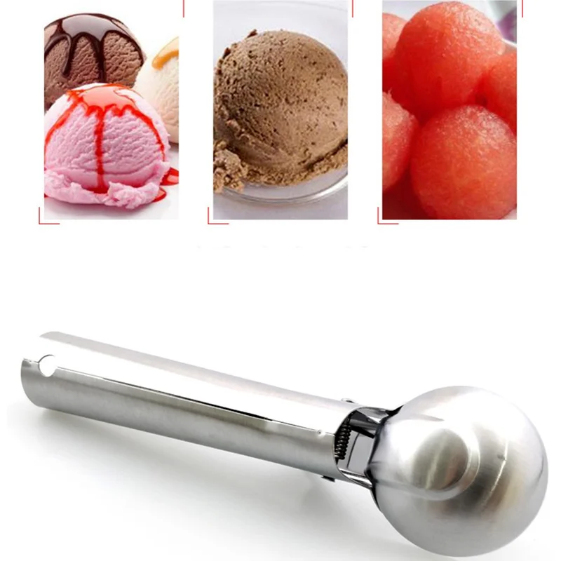 Ice Cream Scoops Stacks Stainless Steel Spoon Digger Watermelon Baller Scoop Fruit Dessert Ball Maker Kitchen Tools | Дом и сад