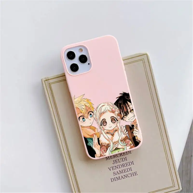 

Jibaku Shounen Hanako kun anime Phone Case Pink Candy Color for iPhone 11 12 mini pro XS MAX 8 7 6 6S Plus X SE 2020 XR