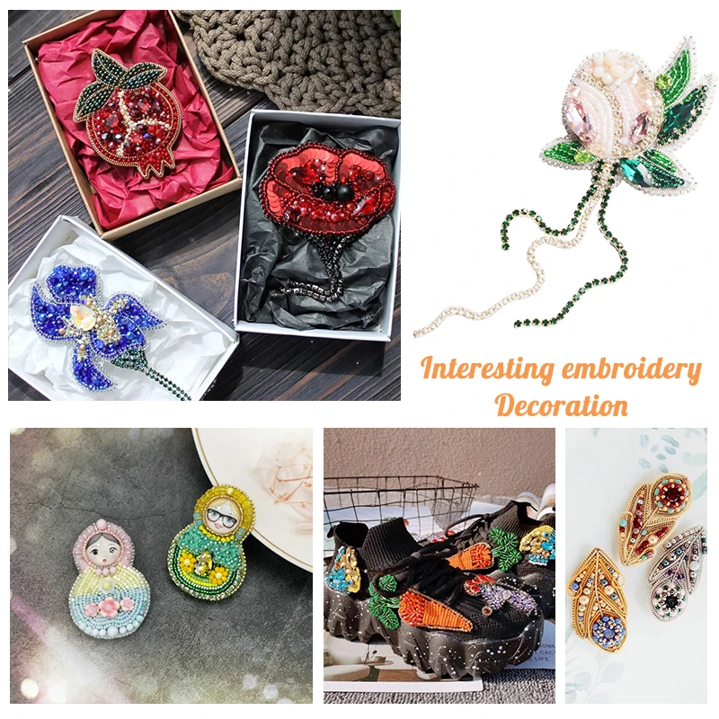 

Sewing Embroidery Kits Mixed Beads Embroidery Supplies Sewing Thread for Jewelry Making DIY Handmade Craft Needwork Tools