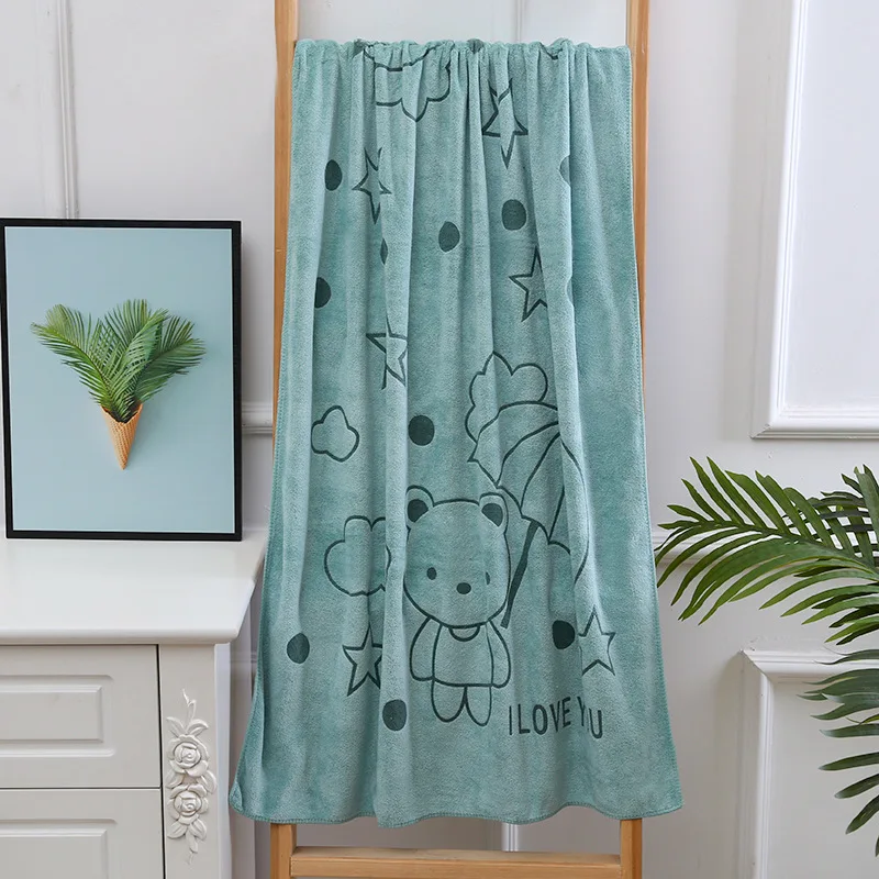 

Cartoon bear cute Fashion Soft Microfibre Beach Bath Towel Swim Washcloth Lightweight Large Towel Sports Travel Accessories