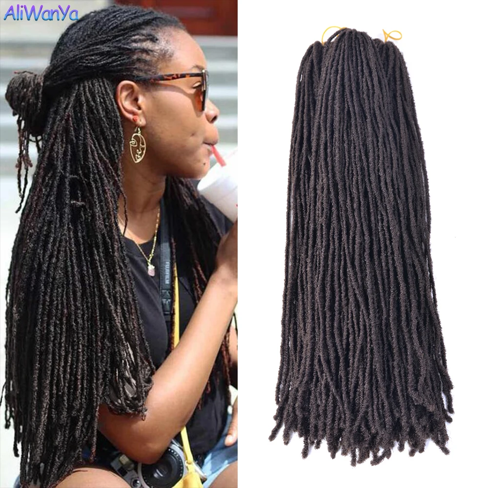 Синтетические волосы для косичек Sister Locs плетение крючком предварительно