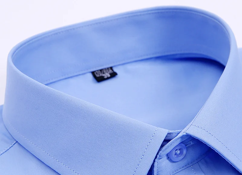 Мужская желтая рубашка Повседневная Облегающая с длинным рукавом на кнопках для