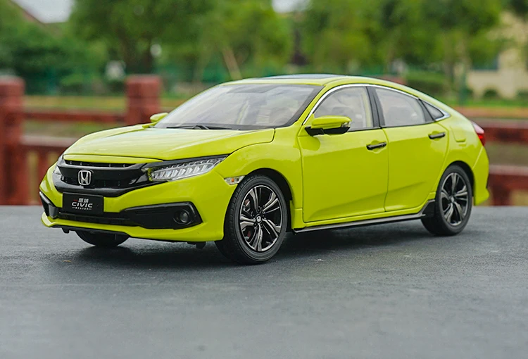 1/18 Новинка 2019 Honda Civic (желтый/зеленый) Lancer Evolution литая модель автомобиля|Наземный