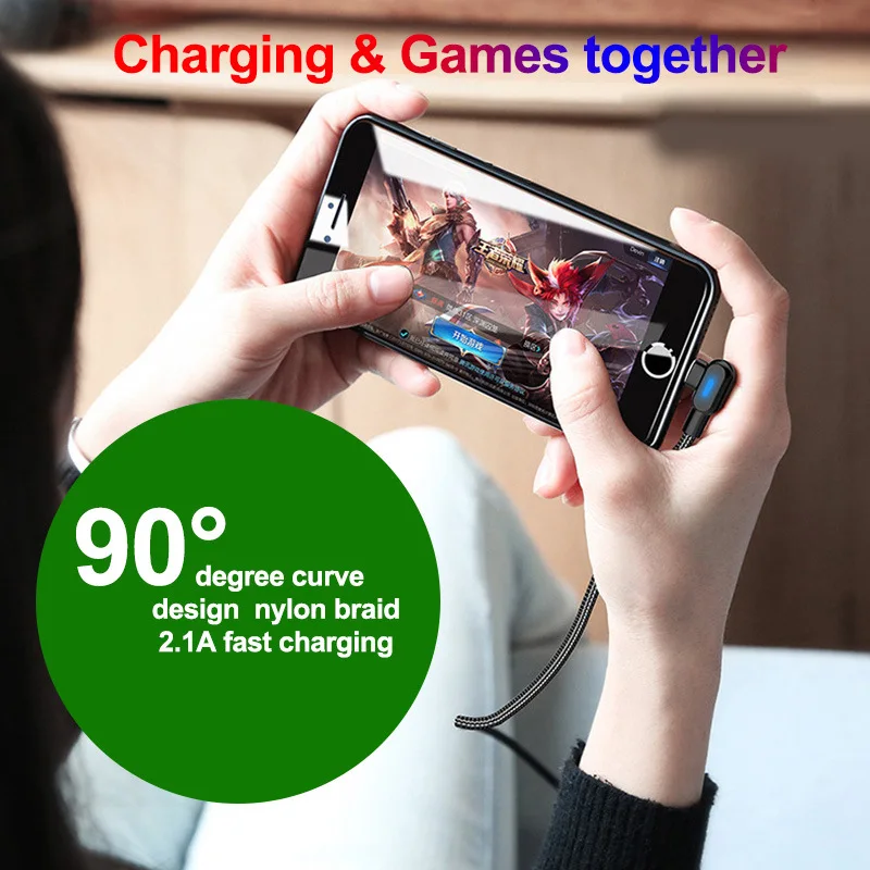 0.25M 1M 2M 90 Degree USB Data Charger Fast Cable for iPhone X XR XS MAX  Samsung S9 S10 Plus iPad Phone Origin long Cord Charge