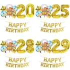 Воздушные шары на день рождения 20 шт., кружка для пива, вина, бокалов, шариков с цифрами, украшения для вечеринки, 20 21 22 23 24 25 26 27 28 29 лет