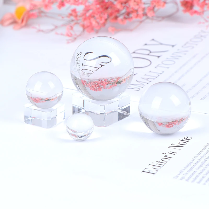 Хрустальные Круглые бусины для фотосъемки чистые цветные волшебные шарики из