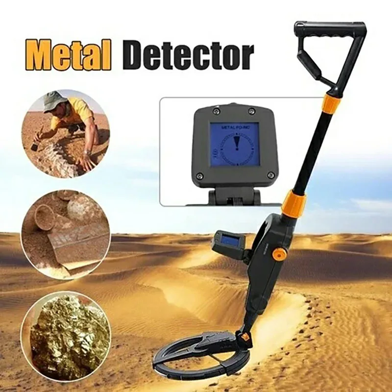 

Underground Metal Finder Black Adjustable Sensitivity Battery Powered Metal Tester With LCD Display Waterproof Coil