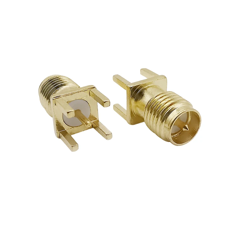 Коннектор RP SMA мама (штырь) с зажимом для кромки печатной платы|Соединители| |