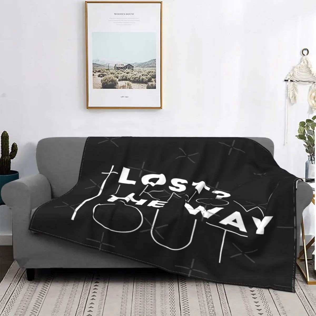 

Way Out-Manta cruzada para cama, manta a cuadros, manta Kawaii, ponderada