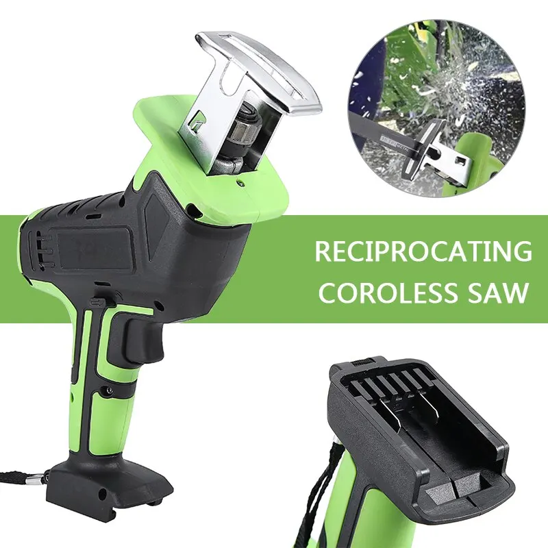 88VF электрическая Беспроводная сабельная пила + 4 пилы для дерева, металла, резак, Сабельная пила, портативный деревообрабатывающий режущий инструмент