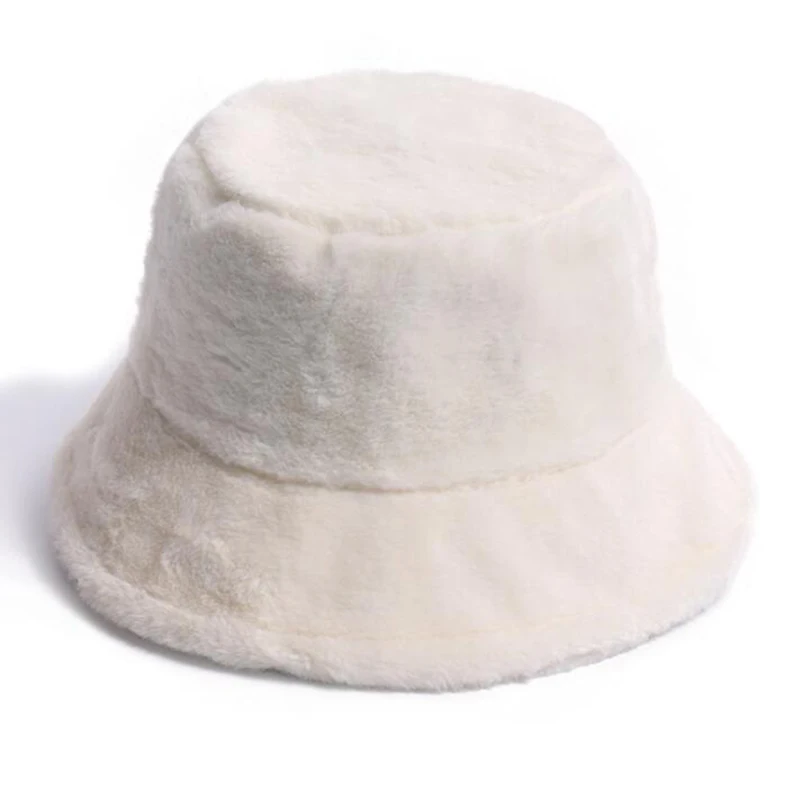 Зимняя женская панама из искусственного меха уличная Солнцезащитная шапка
