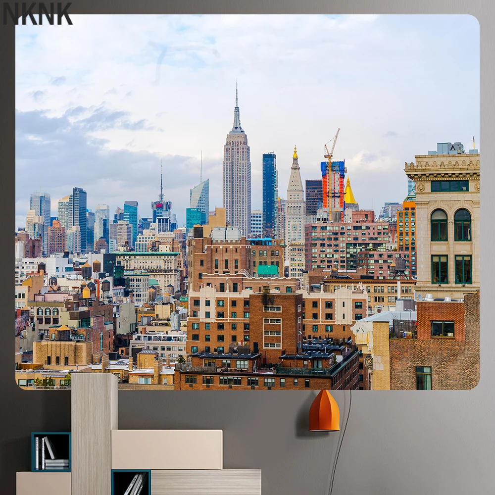 

Prosperous City New York Background Cloth Home Art Tapestry Bohemian Decorative Tapestry Hippie Large Size Sheet Sofa Blanket