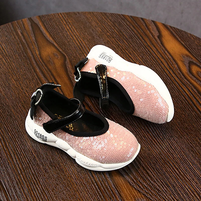 Детская обувь для девочек Сезон весна-осень Кроссовки малышей Модная принцессы