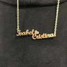 Ожерелье с именем ключа из нержавеющей стали на заказ, ожерелья с именем ключа для женщин, Золотая именная табличка, чокер, подарки для друга