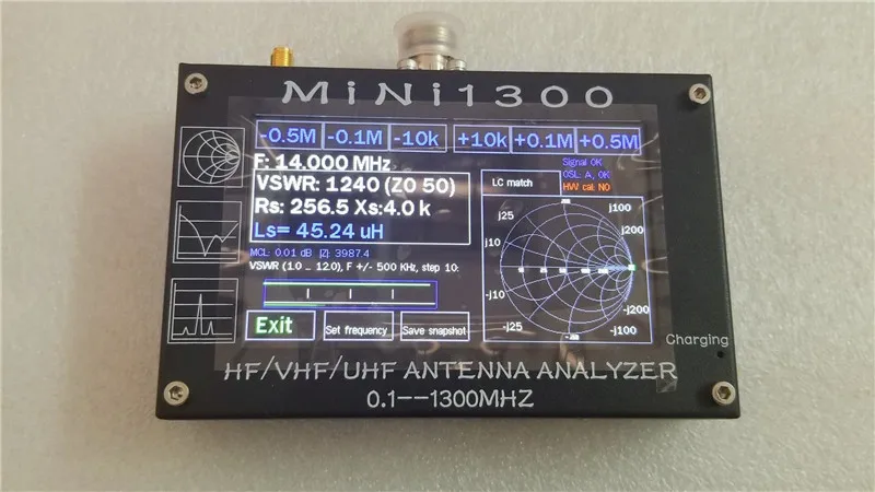 UV + HF Mini1300 4.3&quot Touch LCD 0.1-1300MHz 13.GHz HF/VHF/UHF ANT SWR Antenna Analyzer Meter Rechargeable batery | Электроника