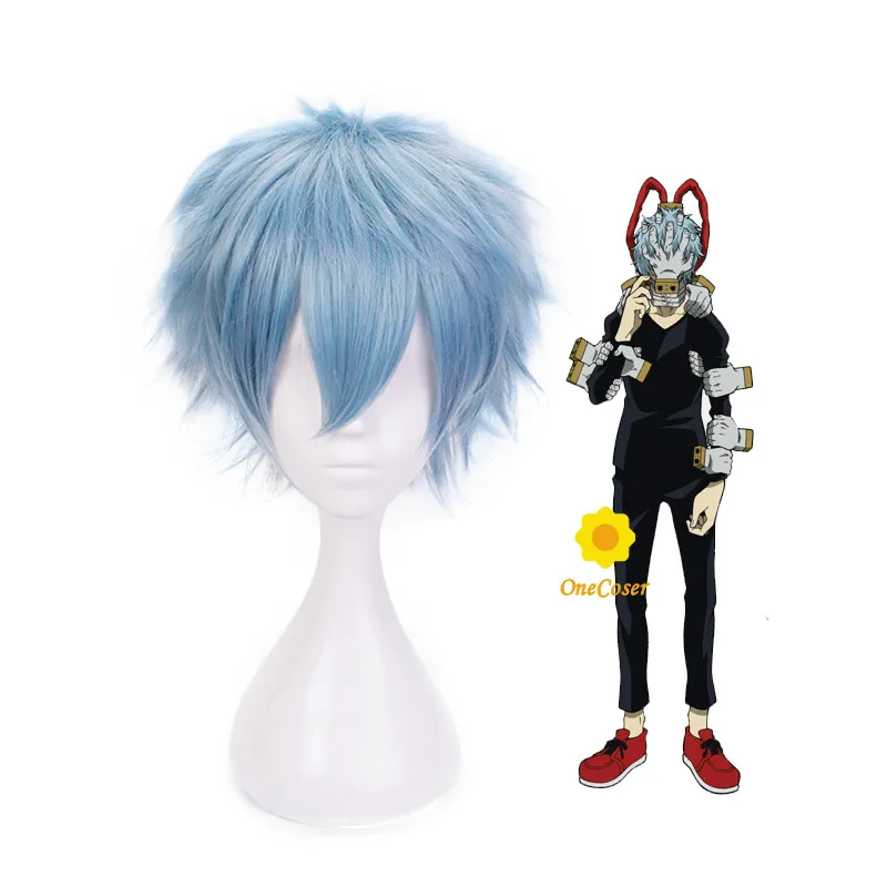 Аниме My Hero Academia Shigaraki Tomura Косплей короткий синий парик Boku no термостойкие волосы +