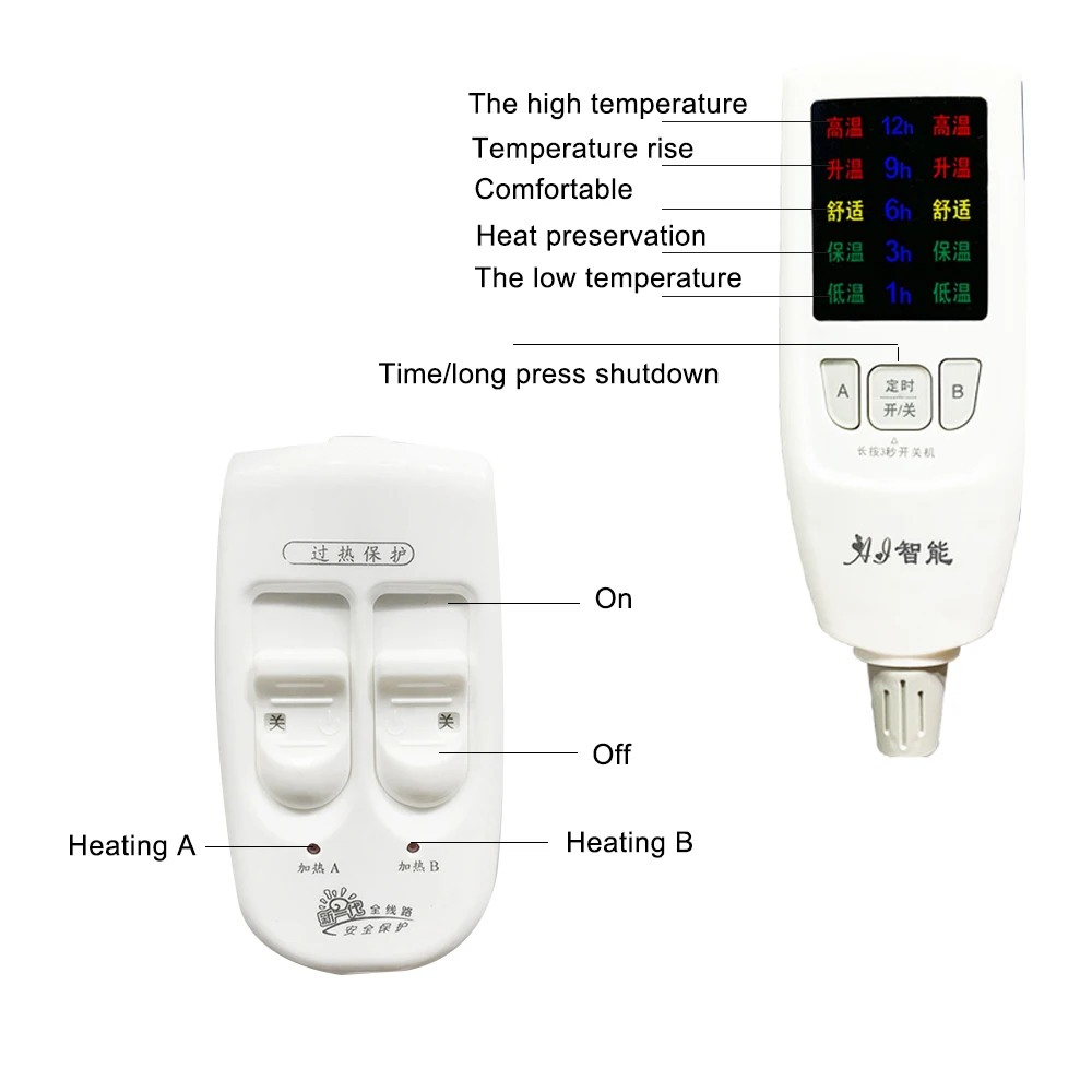 1 8 м электрическое одеяло толще двойные обогреватели Подогрев тела кровать