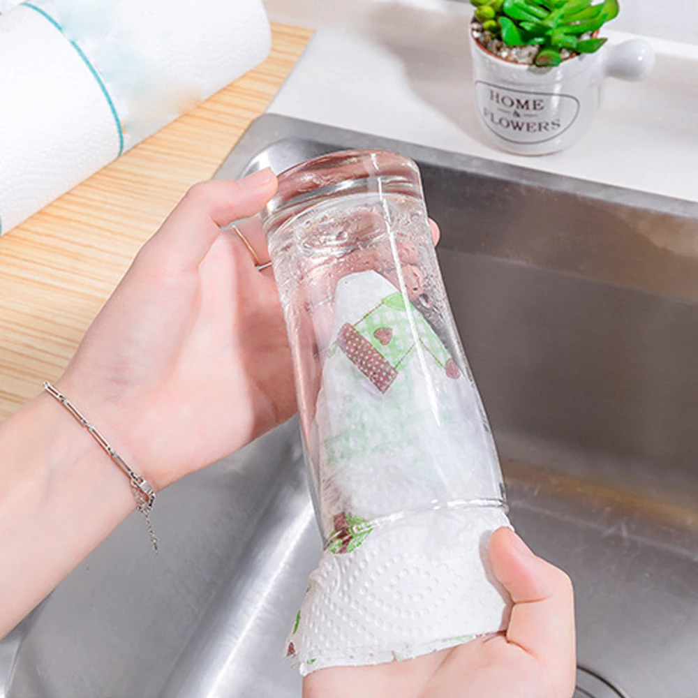 Одноразовые домашние кухонные полотенца из натурального дерева бумажные для