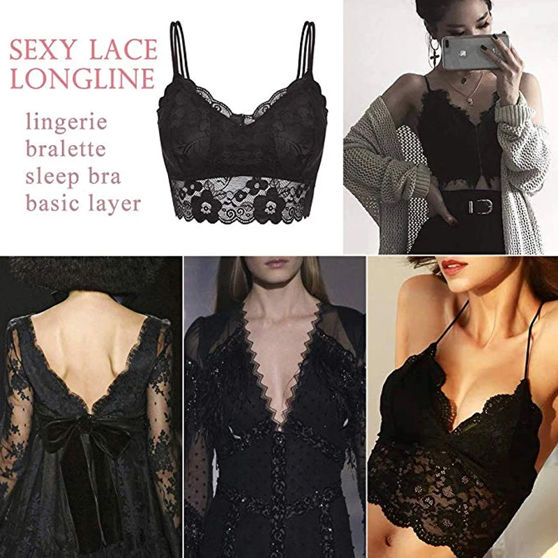 Для женщин сексуальное женское белье корсет кружево Цветочные Bralette бюстгальтер ультратонкие майки-ками кружевное бел