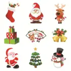 Мультяшные украшения для окон, антипригарные электростатические наклейки, рождественские электростатические наклейки, рождественские украшения