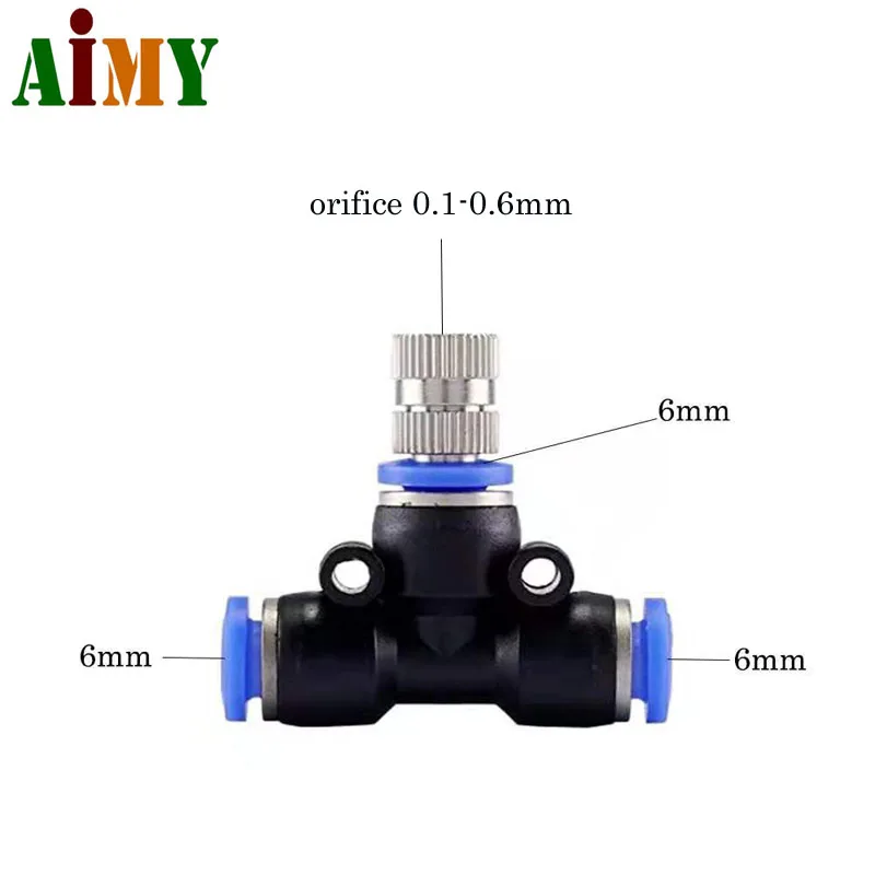 

Low Pressure Quick-Connect Nozzle With 6mm Tee for Mist Cooling system Garden Irrigation water spray