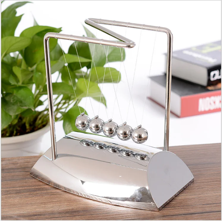 

DM 1pcs Square Newton Pendulum Creative Student Gifts Perpetual Ball Impact Furniture Decoration Ornaments Accessories 2021