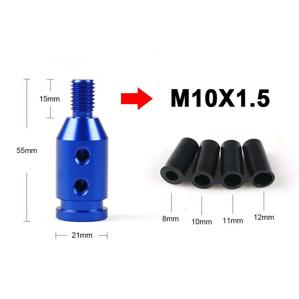 M10x1.5 BLUE Универсальное автомобильное Руководство переключения передач адаптер для ручки для M10x1.5/M12x1.25 резьбы алюминиевого сплава - Цвет: M10x1.5 BLUE