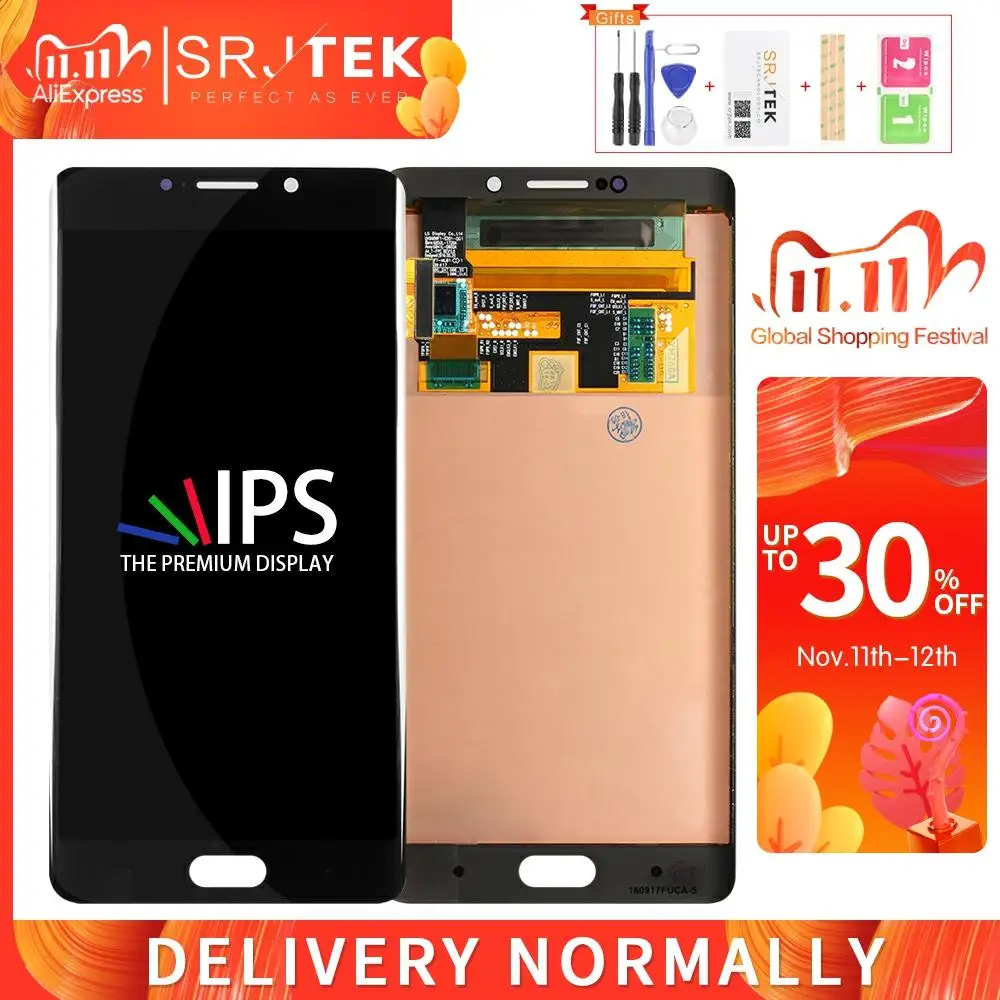 Жк-матричный сенсорный экран Srjtek для Xiaomi Mi Note 2 дигитайзер в сборе с рамкой