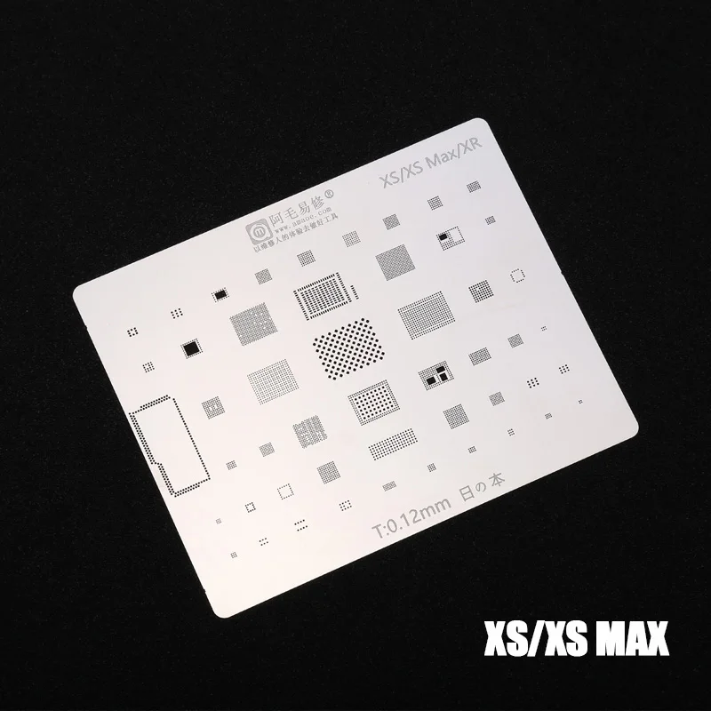 XS-XS MAX-XR Нержавеющая сталь BGA трафарет для iPhone XS MAX XS X 8 8P 7P 7 6S 6SP 6 P 6 PCB процессор A7-A12 шаблон пластины - Цвет: XS-XS MAX-XR