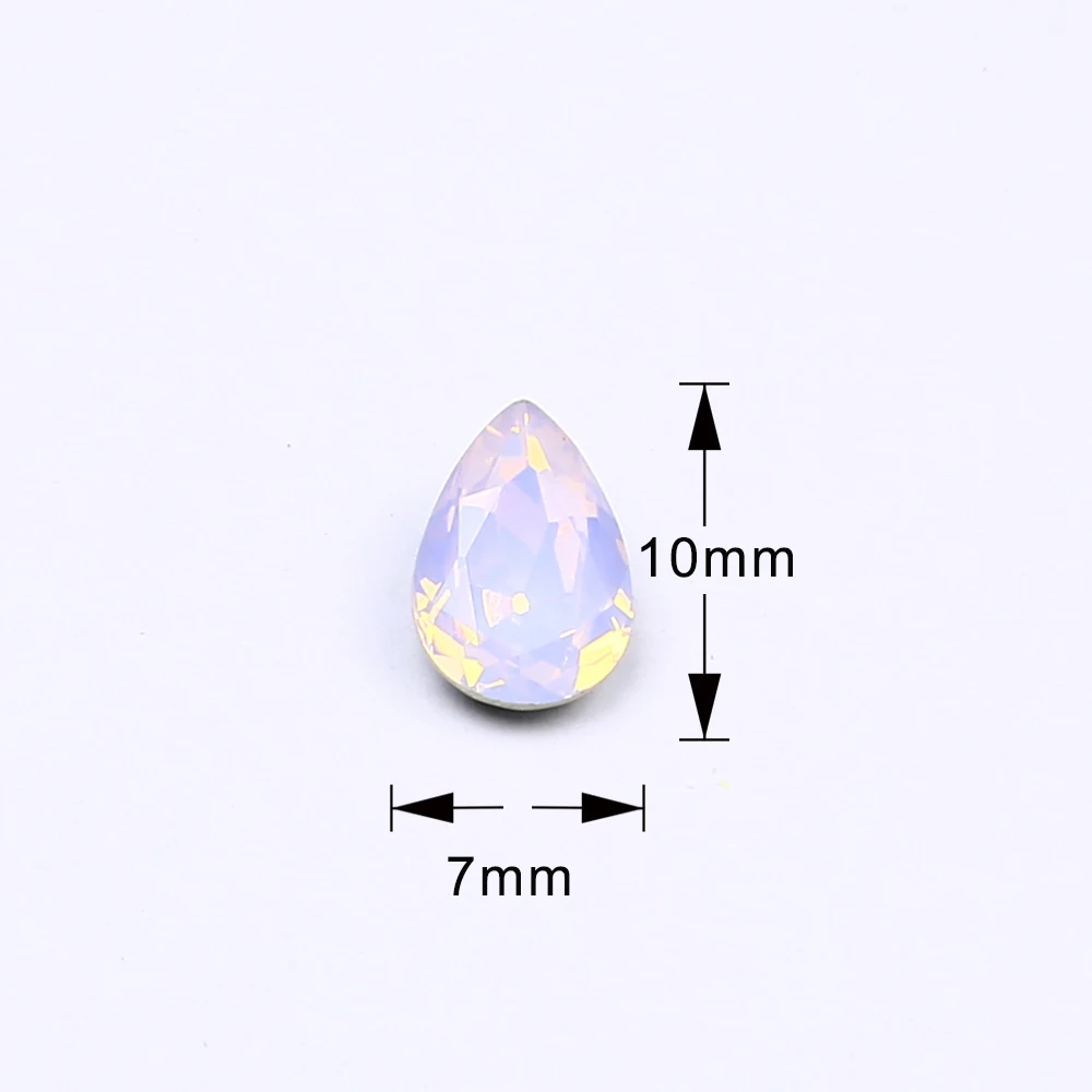 3D Nailart алмаз розовый опал стекло K9 Необычные стразы Кристалл капли дизайн ногтей