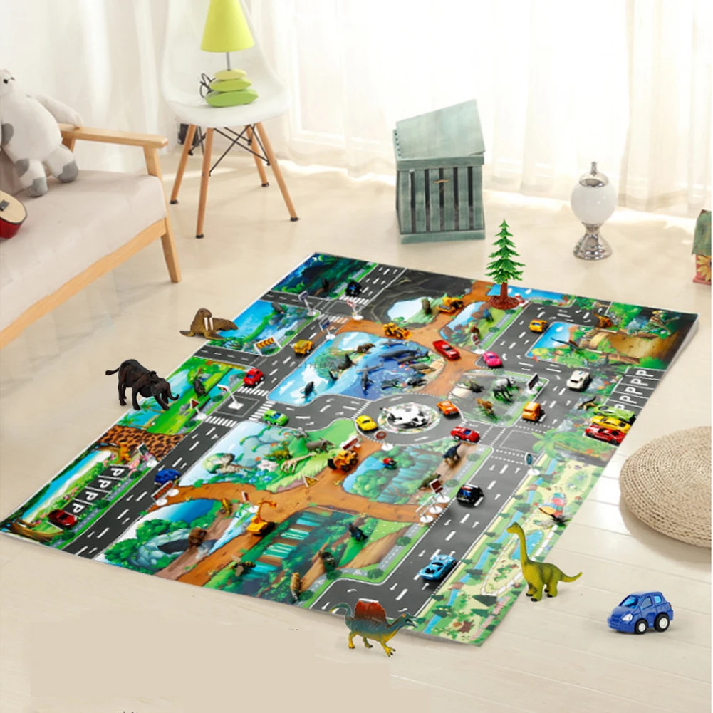 Кофта с рисунком машины город сцена дорожного движения карта игровой коврик