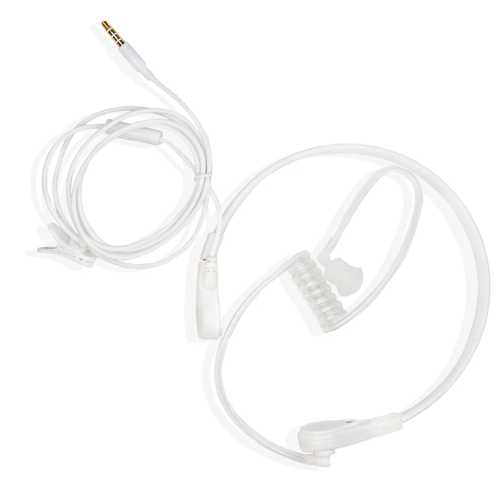 1 штифт 3 5 мм гарнитура для горловины микрофона Скрытая Воздушная трубка наушники