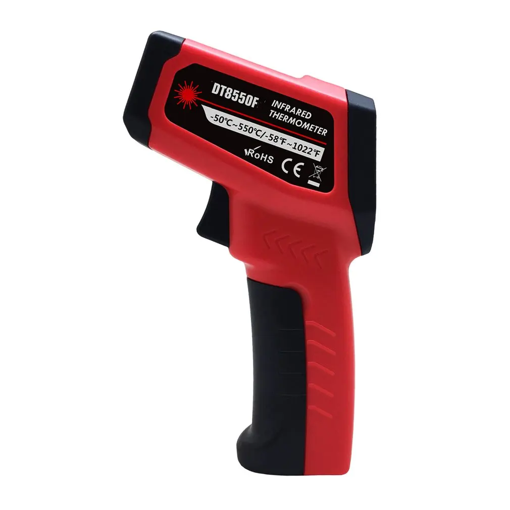 

Industrial Infrared Thermometer DT8550F -50℃ To 550℃ Backlight Display Infrared Thermometer Temperature Measuring Tool