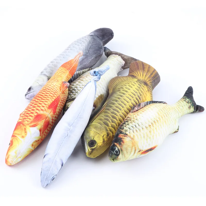 

Plush Creative Carp Fish Shape Cat Toys Cute Simulation Fish Playing Toy For Pet Catnip Fish Stuffed Doll Pet Products