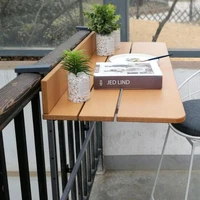 balcony railing mounted table folding convenient mounted table home bar counter creative lifting folding desk outdoor props