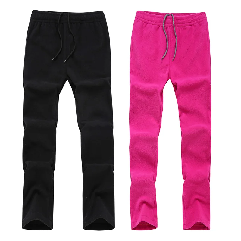 Мужские и женские уличные Зимние флисовые брюки ветрозащитные утепленные теплые