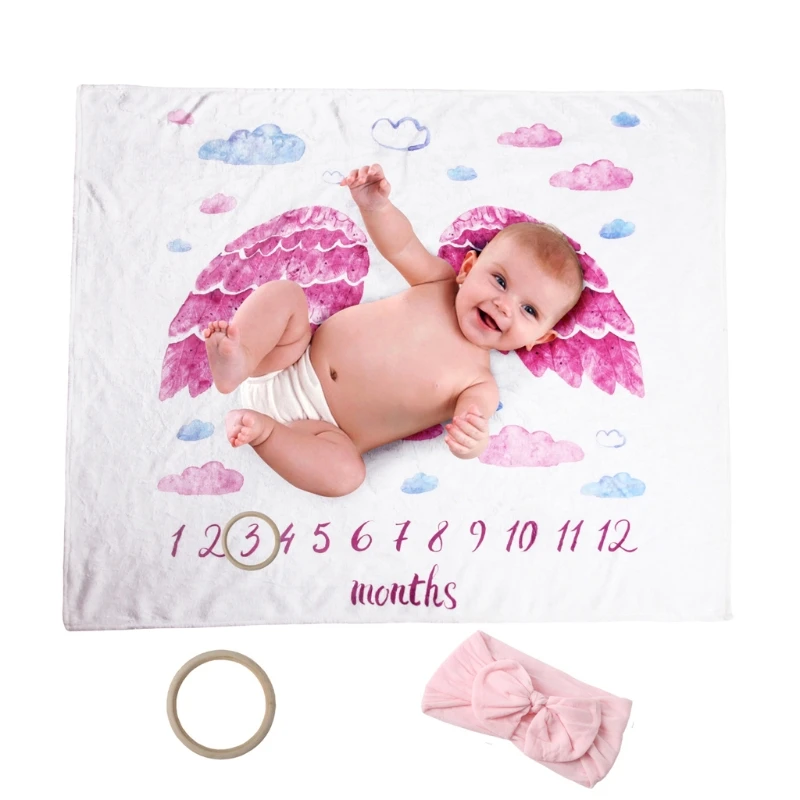 

Infant Baby Milestone Blanket Photo Photography Prop Blankets Backdrop Cloth Calendar Bebe Boy Girl Photo Accessories 100x100cm