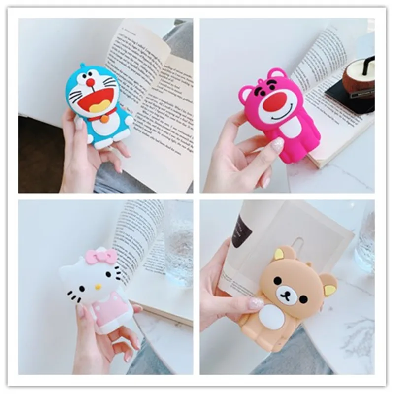Милые Мультяшные женские кошельки, маленькая коробка для Airpods, чехол, силиконовый мини кошелек, дамская сумочка для карт, клатч, кошельки, женские кошельки и кошельки