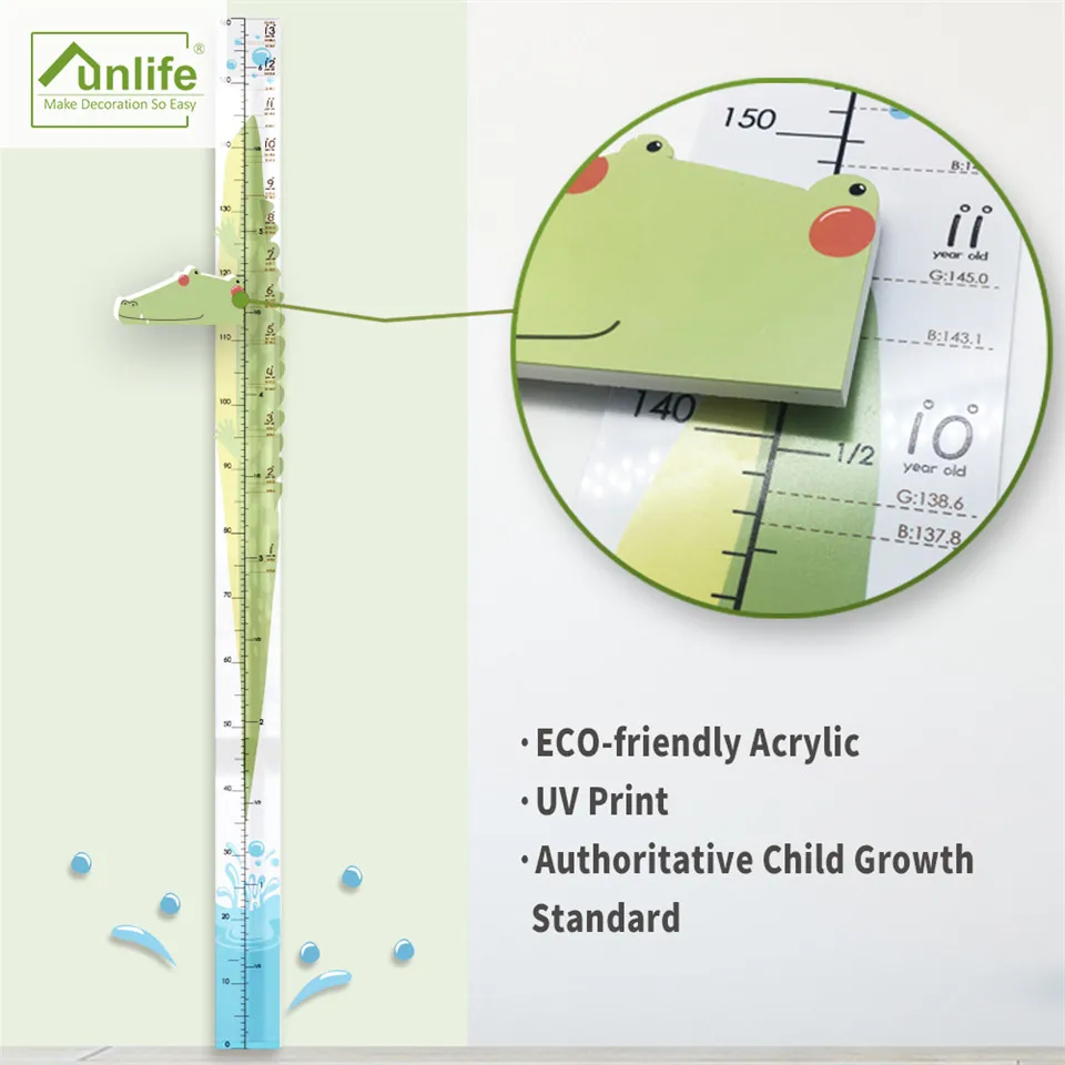 Линейка для измерения роста Мультяшные наклейки на стену с динозавром детей
