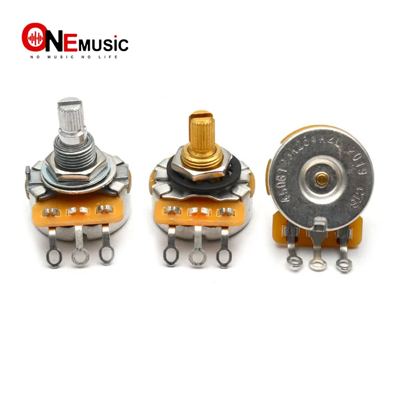 cts töpfe melden sie eine oder linear 250k500k messingaluminium welle volumen ton potentiometer für elektrische gitarren free global shipp